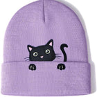 Women's Kitty Embroidery Cute Beanie Knitted Hat