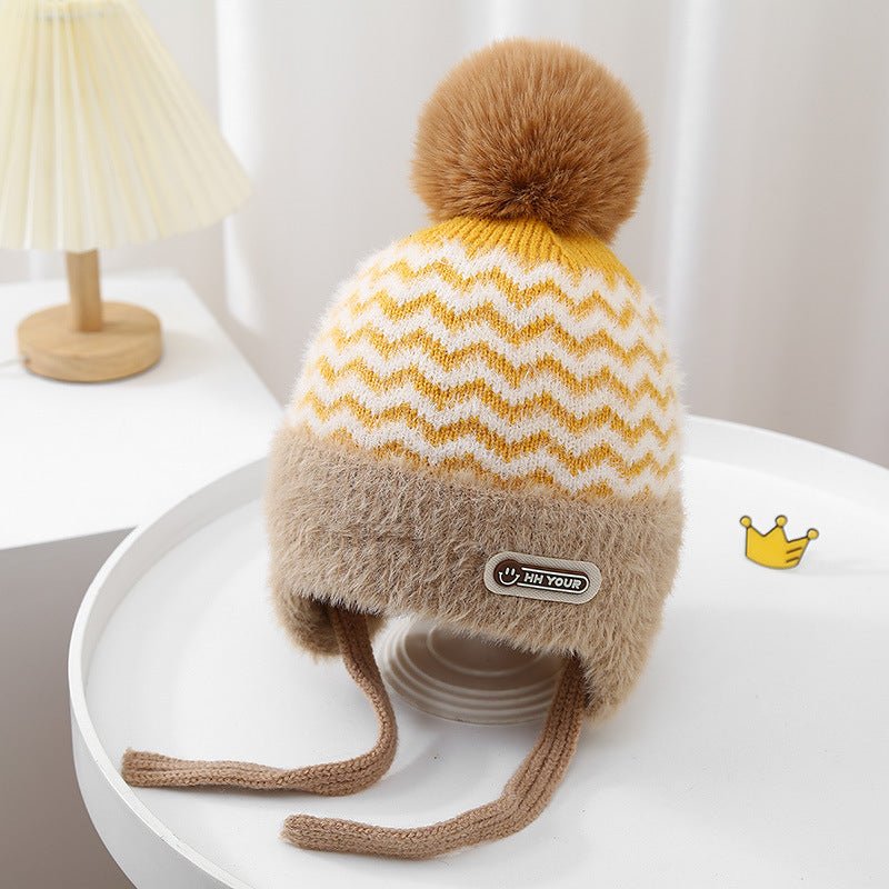 Korean Version Thick Knitted Wool Children's Cap For Winter