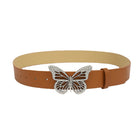 Butterfly Rhinestone Buckle Adjustable Waist Belt For Ladies