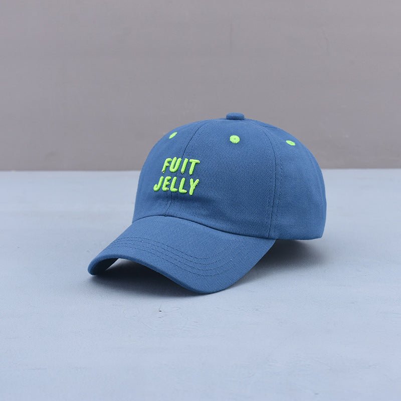 Four Season Style Comfortable Solid Colour Kids Baseball Cap with Letter Embroidery