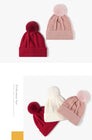 Winter warm thickened jacquard beanie knotted hat