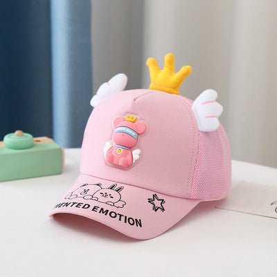 Children's Comfy Summer Cap with Cute Crown Wings