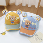 Bear Cute Summer Hats with Breathable Rear Mesh Caps for Boys and Girls