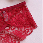 European Style Narrow Crotch Floral Mesh Ladies Panties