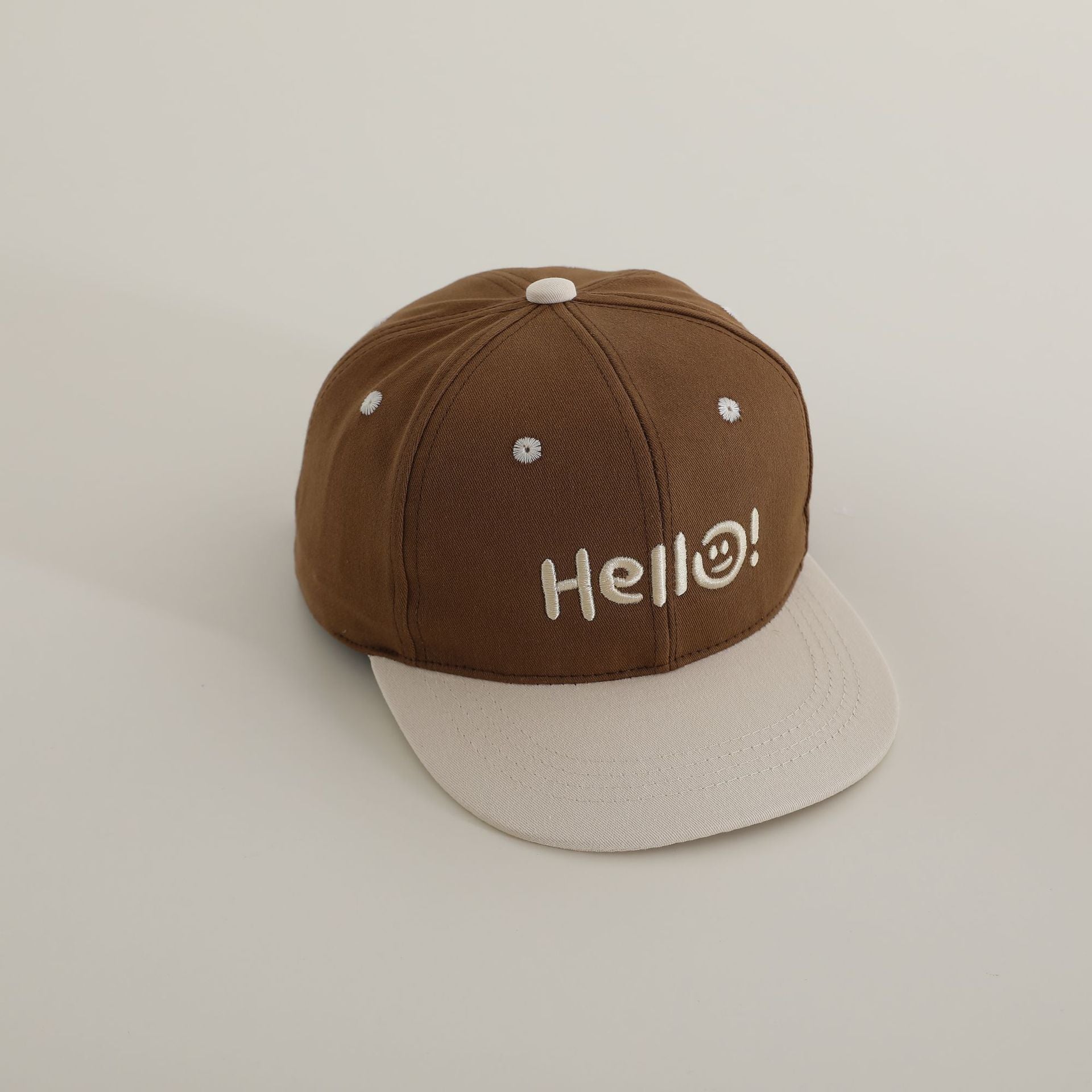 Hip Hop Style Solid Colour Blocked Brimmed Summer Hat for Kids