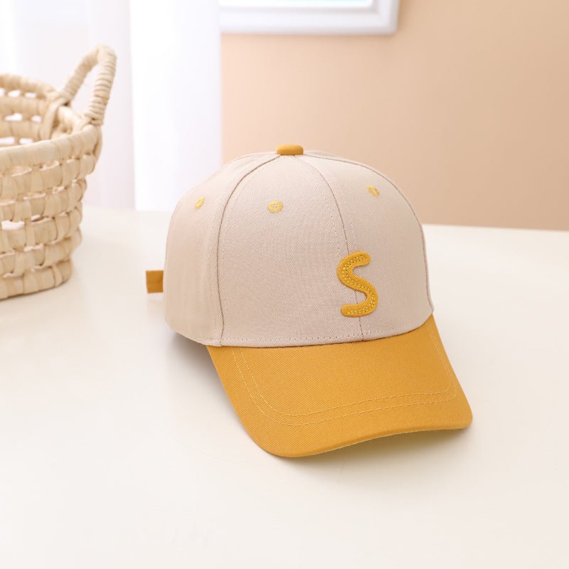 Korean Style Solid Colour Alphabet Series Comfortable Baseball Caps Boys & Girls