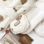 Cute Bear Printed Plus Soft and Warm Children's Muffler