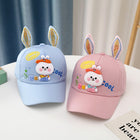 Cute Bunny Ear with Cute Cartoon Baseball Cap for Children