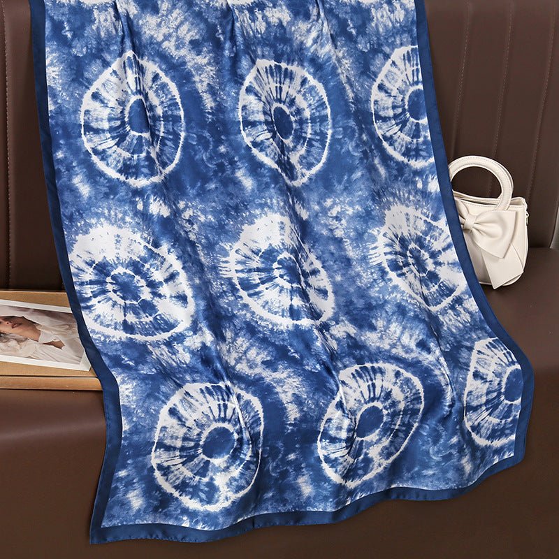 Tie Dye Design Printed Premium Satin Silk Scarf