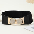 Rhinestone Inlaid Fashionable Buckle Waist Belt for Women