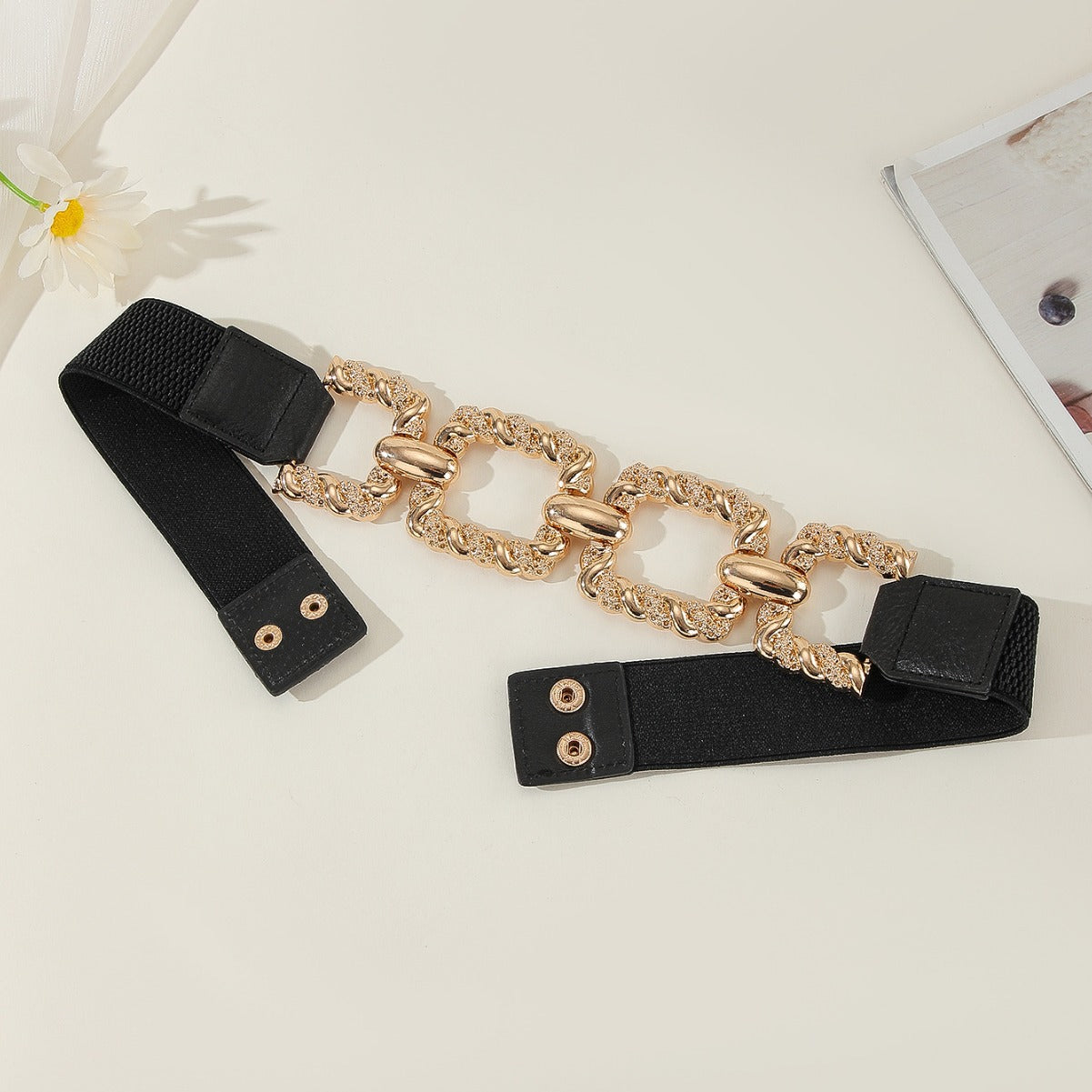 Metal Thick Chain Adjustable Waistband Belt for Women