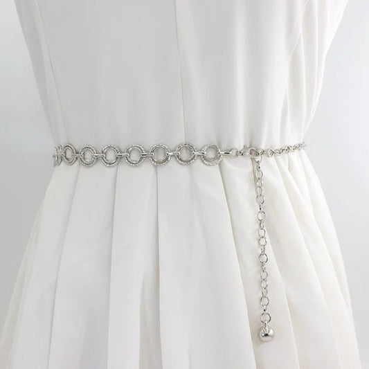 High Quality Ring Metal Waist Chain Korean Version Women's Belt