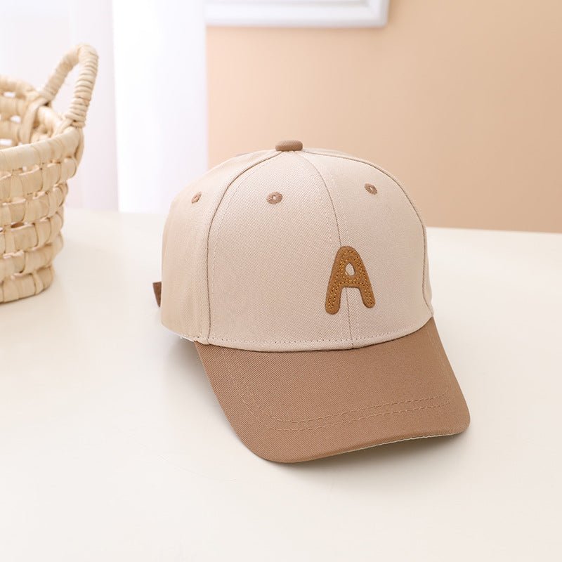 Korean Style Solid Colour Alphabet Series Comfortable Baseball Caps Boys & Girls