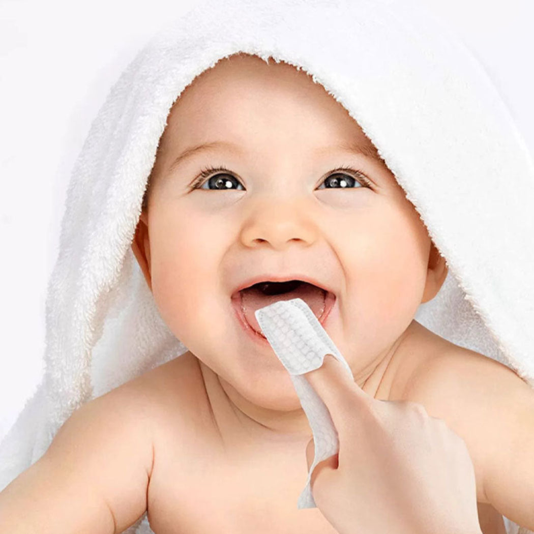 Finger Shaped Gauze Cotton Antibacterial Baby Mouth Cleaner