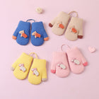 Cute Design Mittens Style Knitted Warm Hand Gloves for Children