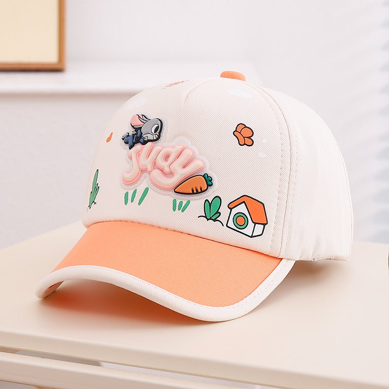 Cute Cartoon Bunny Carrot Baseball Cap For Kids