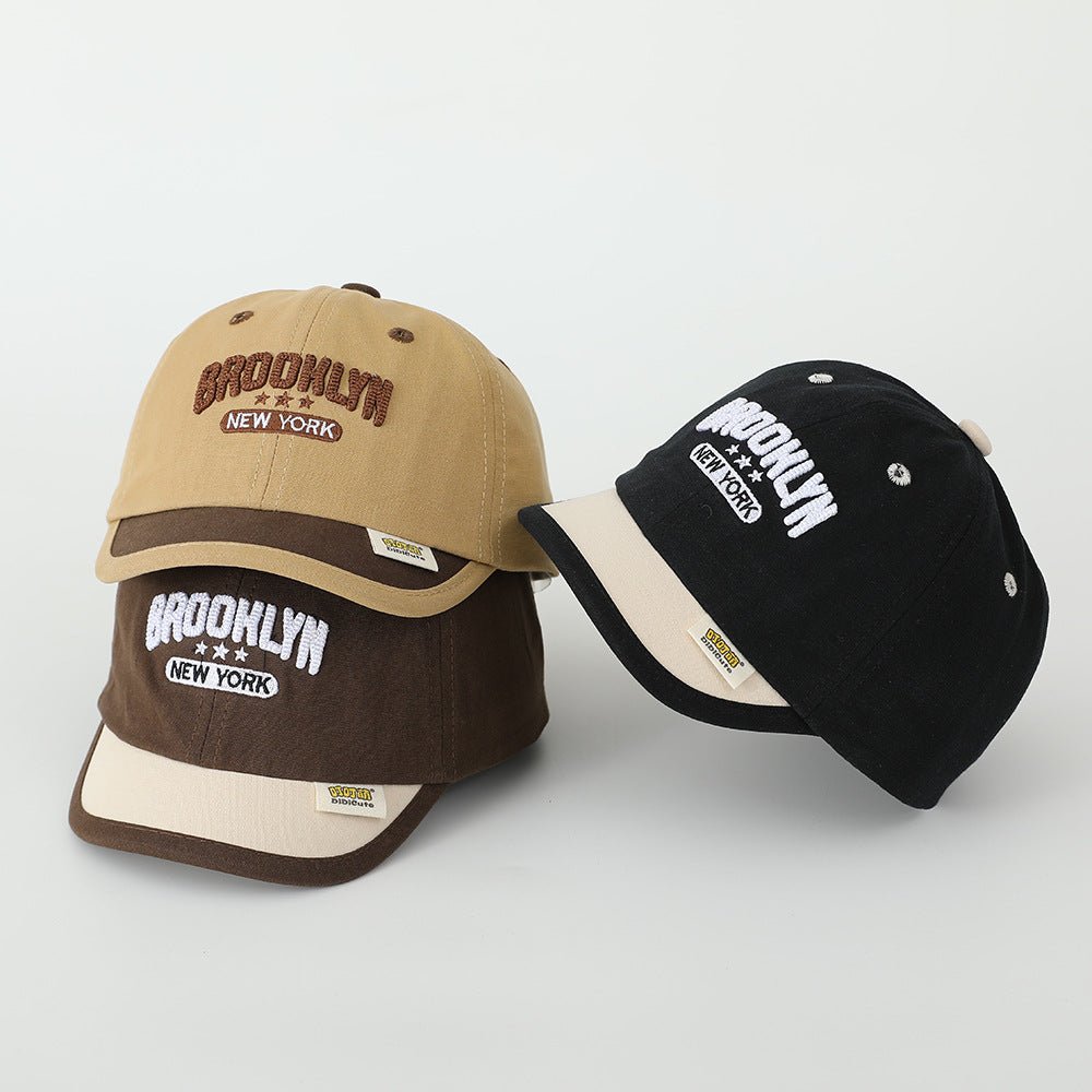 Embroidered Short Brim Stylish Baseball Cap for Children