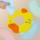 Waterproof Petal Detachable Soft Silicone Bib with Food Bag for Children