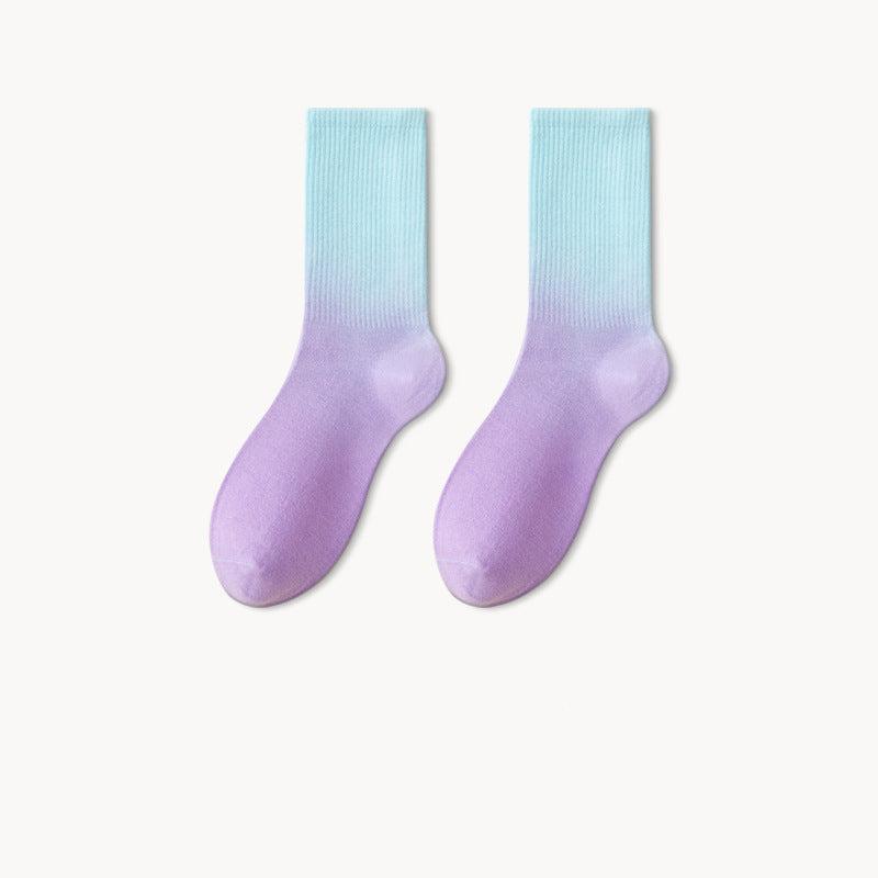 Tie-dye gradient comfortable casual socks for men's & women's