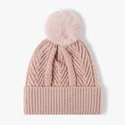 Winter warm thickened jacquard beanie knotted hat