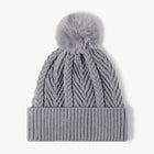 Winter warm thickened jacquard beanie knotted hat