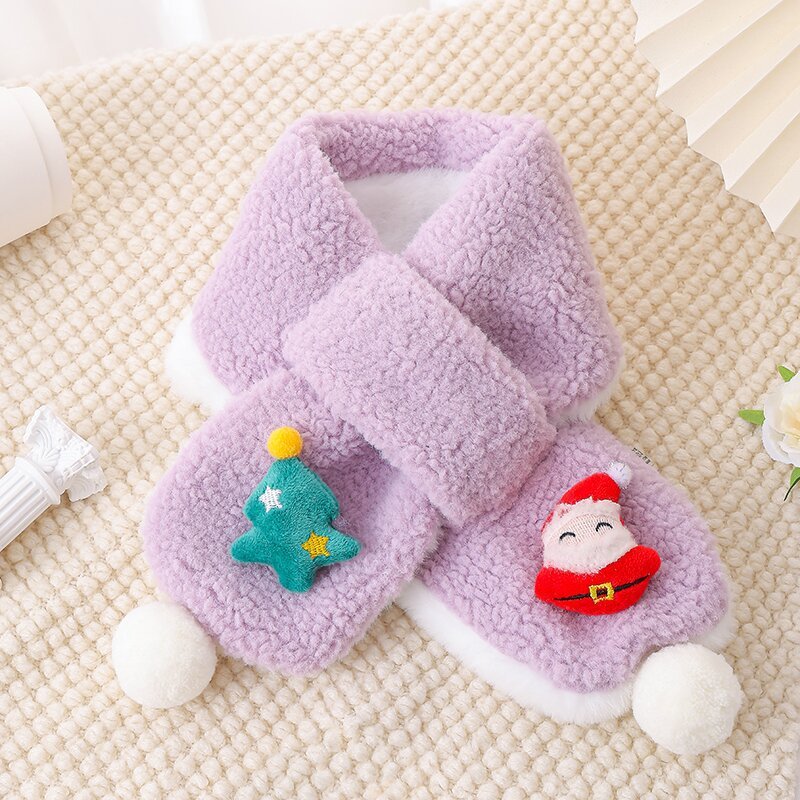 Christmas Cute Santa Claus versatile Children's Warm and Soft Muffler