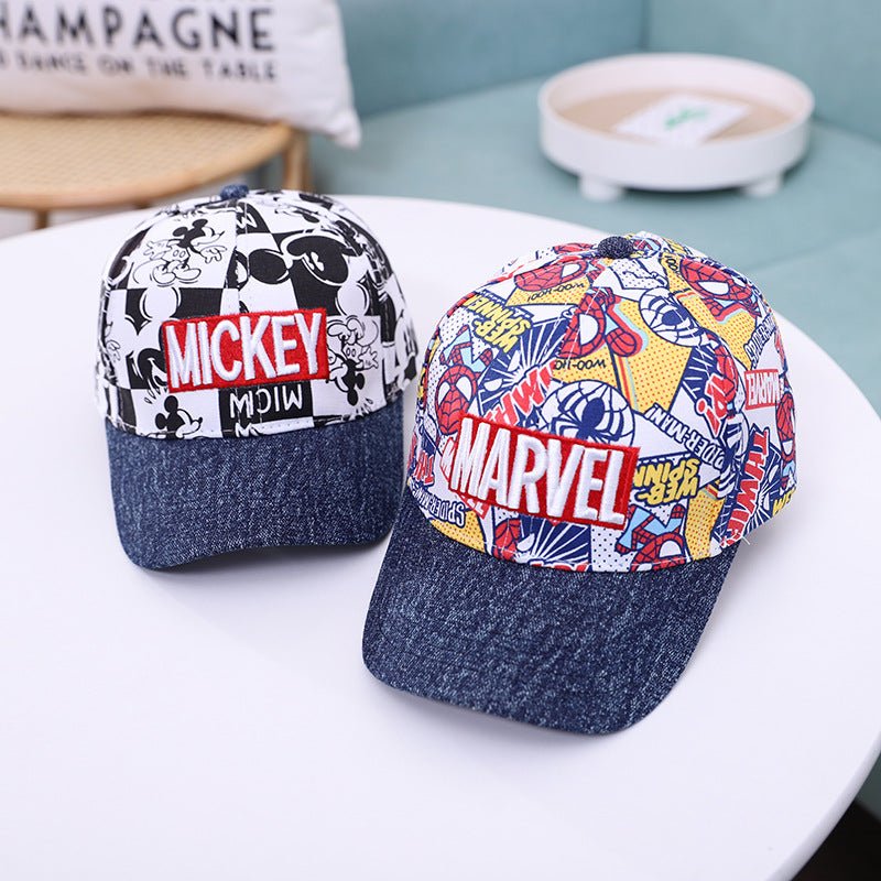 Embroidered Marvel Universe Flagged Super Hero Caps for Kids