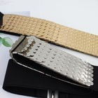 Decorative Fashionable Fish Scale Pattern Women's Metallic Adjustable Belt