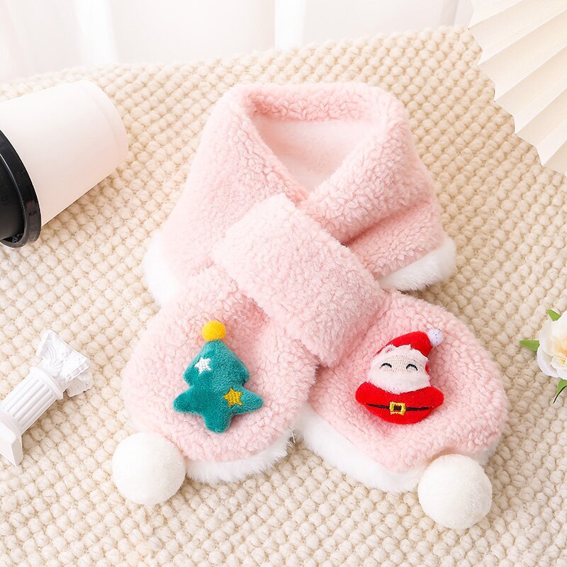 Christmas Cute Santa Claus versatile Children's Warm and Soft Muffler