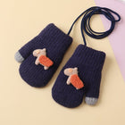 Cute Design Mittens Style Knitted Warm Hand Gloves for Children