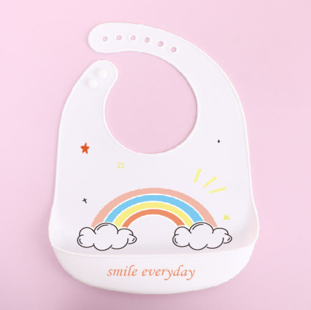 Cute Designed High Quality Silicon Bibs For Children With Food Pocket