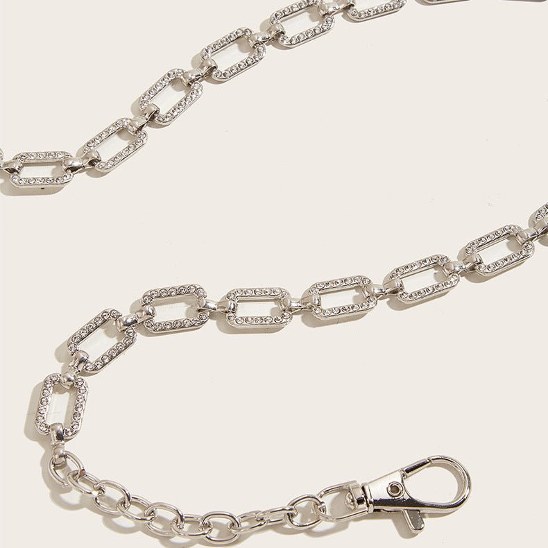 Exclusive Rhinestone Chain Metal Belt for Female