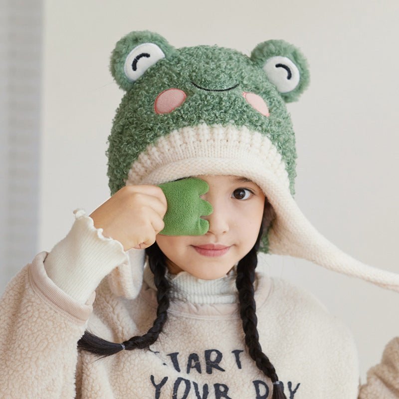 Winter New velvet Inner warm Children's Ear Protection Beanie Hat