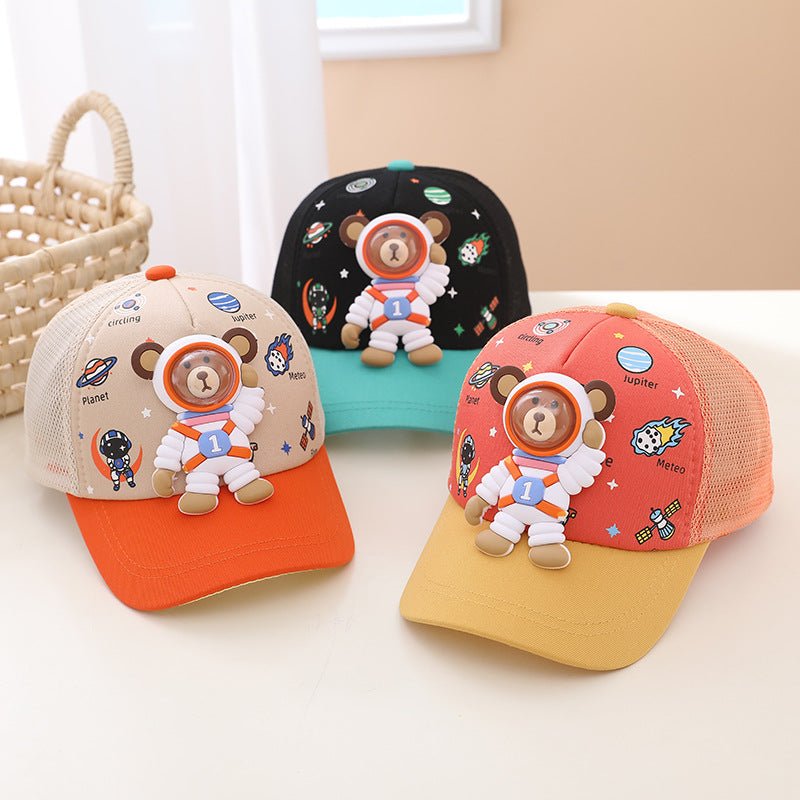 Kids Astronaut Carton with Breathable Mesh Fabric Summer Cap