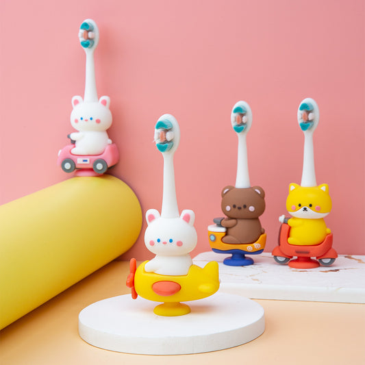 Ultra Soft Gum Free Children's Toothbrush with Cartoon Car