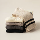 Women's winter thickened casual striped wool socks towel socks