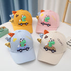 All Seasons Korean Style Dinosaur & Car Baseball Hats for Boy and Girl Babies