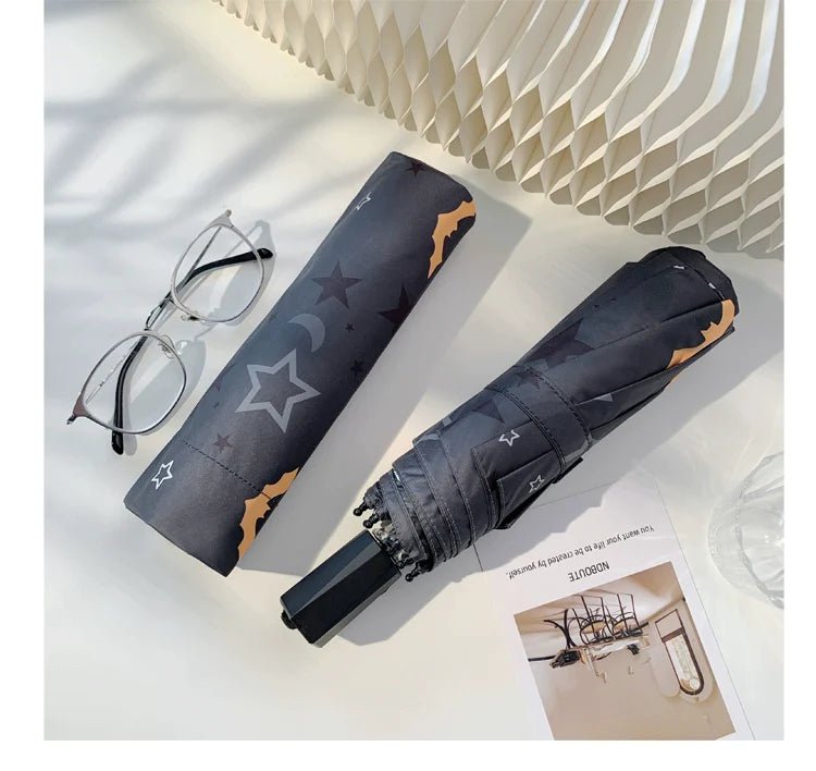 Starry Sky Three-fold eight-bone ultralight pencil umbrella for all season