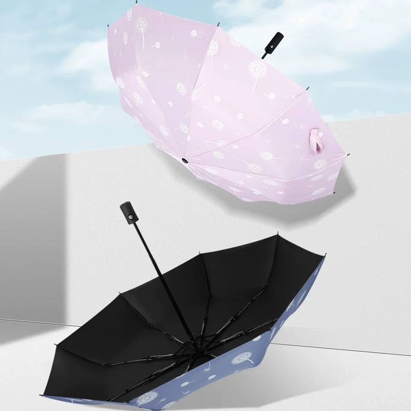 Fully Automatic Dual Purpose folding Anti UV Umbrella, Rain Parasols.