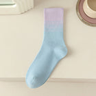 Gradient color medium light sports cotton socks