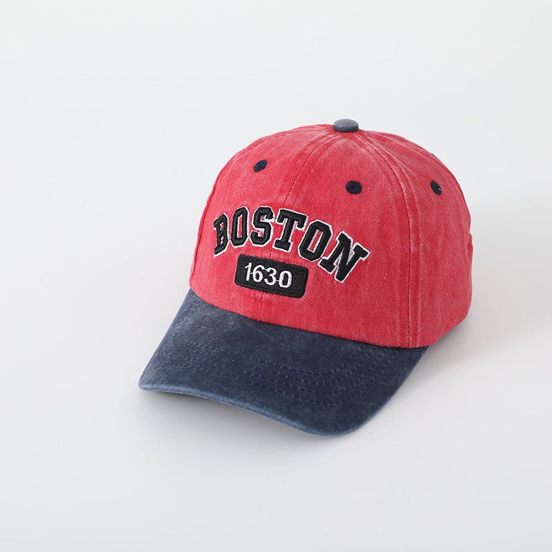 Stylish Washed Look and Sun Protected Embroidered Caps for Kids