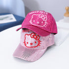 Cute & Shiny Hello Kitty Sequin Baseball Party Cap for Girls