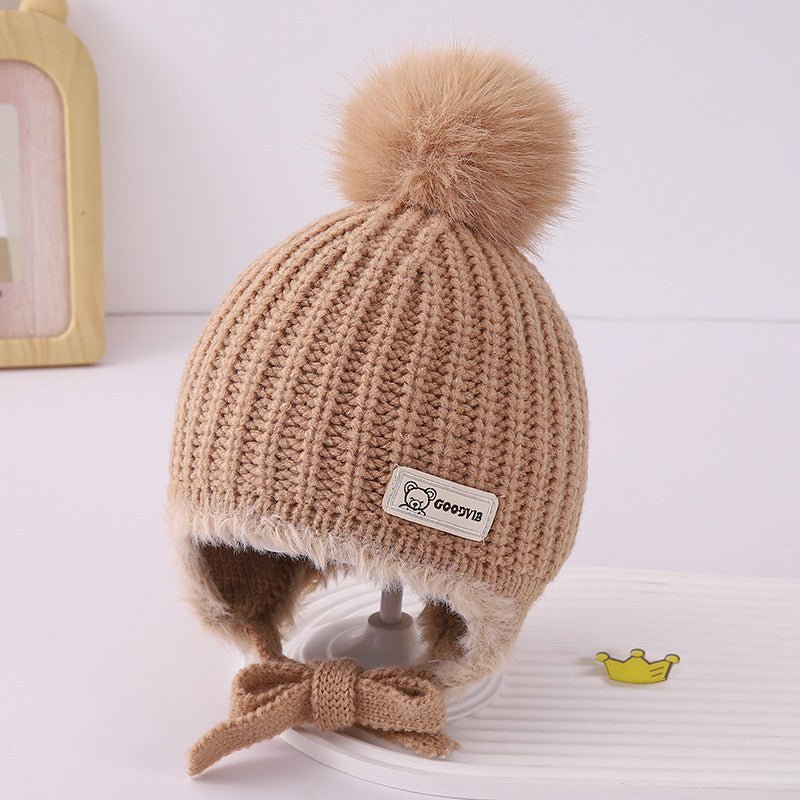 Children's Winter Ear Protection Knitted Beanie Cap