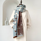 Beautiful Cherry Design High Quality Winter Shawl Scarf