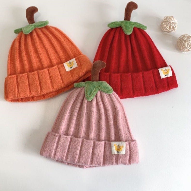 Children's Woolen Pumpkin Shape Knitted 1-5 Years Baby Cap