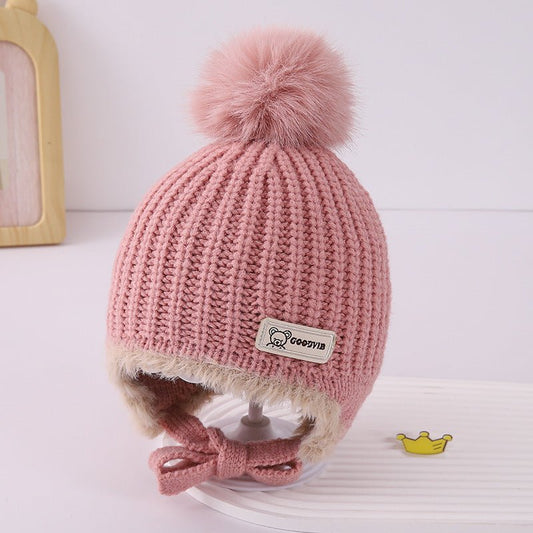 Children's Winter Ear Protection Knitted Beanie Cap