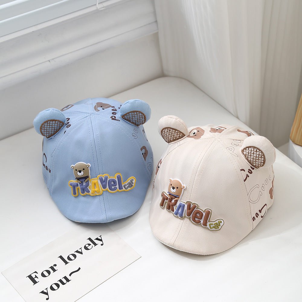 Korean Version Short Brimmed Cute Cartoon Bear Cap For Children