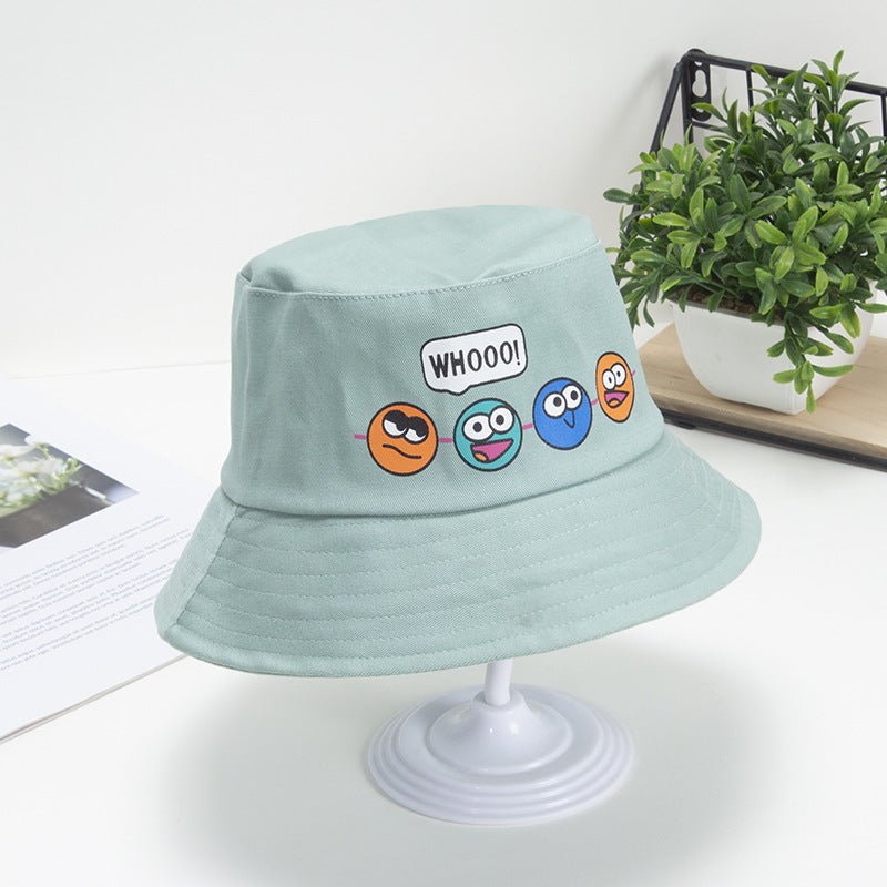 Korean Style Cute Cartoon Printed Bucket Hat for kids