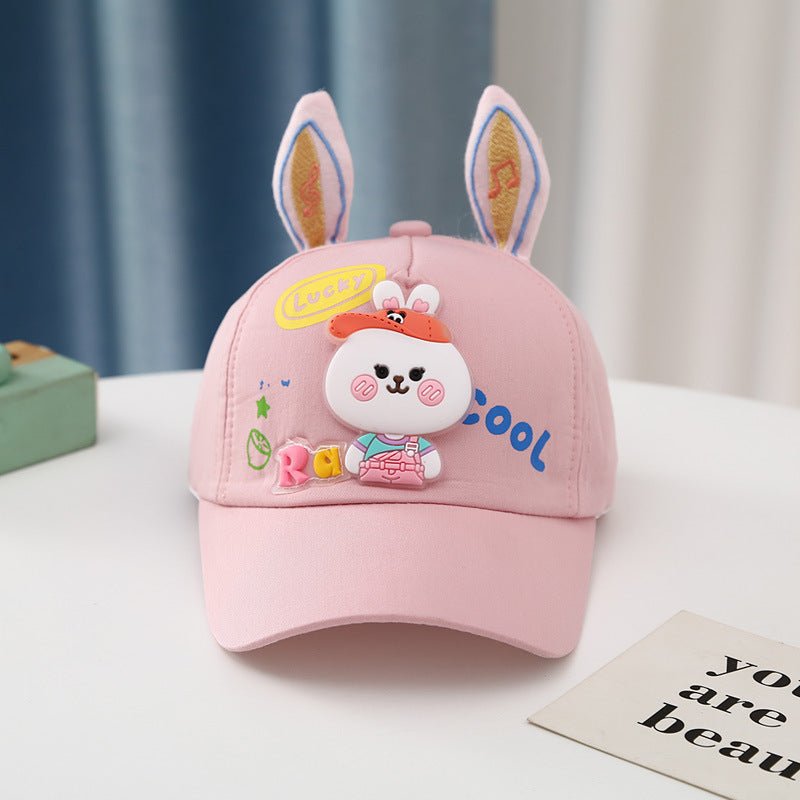 Cute Bunny Ear with Cute Cartoon Baseball Cap for Children