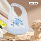 Washable Thin Children's silicone Bib with Cute Cartoon Painting